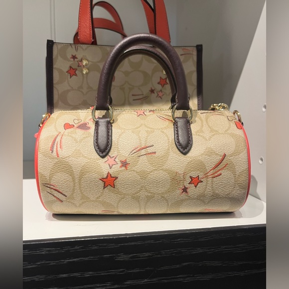 NWT Coach CK562 Lacey Crossbody In Signature Canvas With Heart And Star Print - Picture 6 of 6